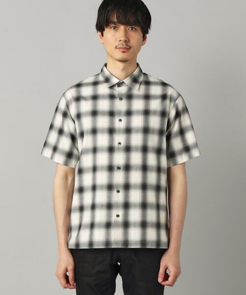 COMME CA MEN / コムサ・メン シャツ・ブラウス | オンブレチェック 半袖レギュラーカラーシャツ | 詳細6