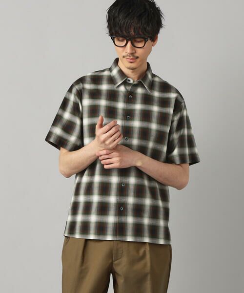 COMME CA MEN / コムサ・メン シャツ・ブラウス | オンブレチェック 半袖レギュラーカラーシャツ | 詳細18