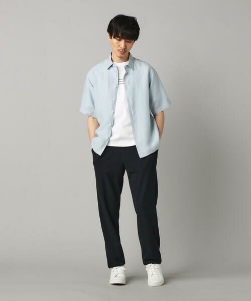 COMME CA MEN / コムサ・メン シャツ・ブラウス | 〔LIBECO 〕リネンブロード 半袖レギュラーカラーシャツ | 詳細1