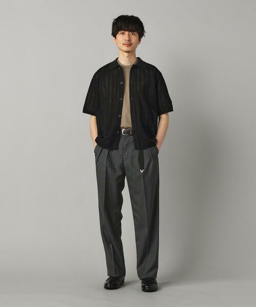 COMME CA MEN / コムサ・メン ニット・セーター | メッシュ半袖 ニットシャツ | 詳細1