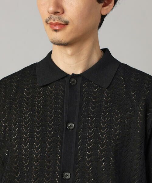 COMME CA MEN / コムサ・メン ニット・セーター | メッシュ半袖 ニットシャツ | 詳細7