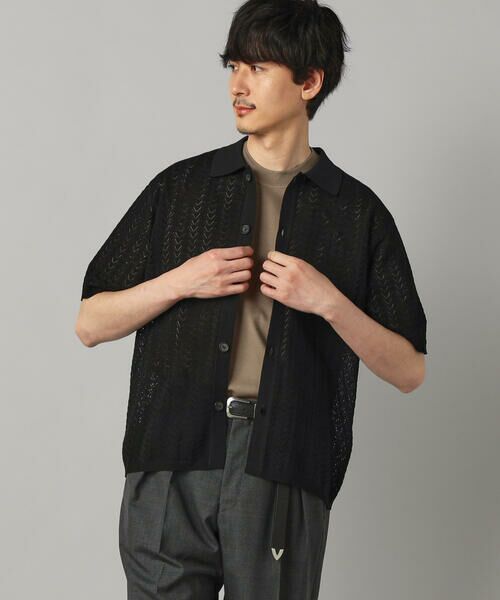 COMME CA MEN / コムサ・メン ニット・セーター | メッシュ半袖 ニットシャツ | 詳細2