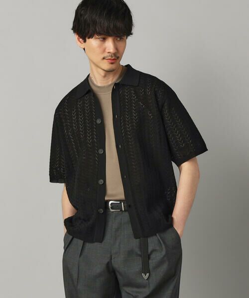 COMME CA MEN / コムサ・メン ニット・セーター | メッシュ半袖 ニットシャツ | 詳細3