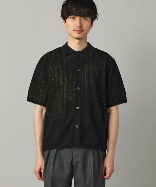 COMME CA MEN / コムサ・メン ニット・セーター | メッシュ半袖 ニットシャツ | 詳細4