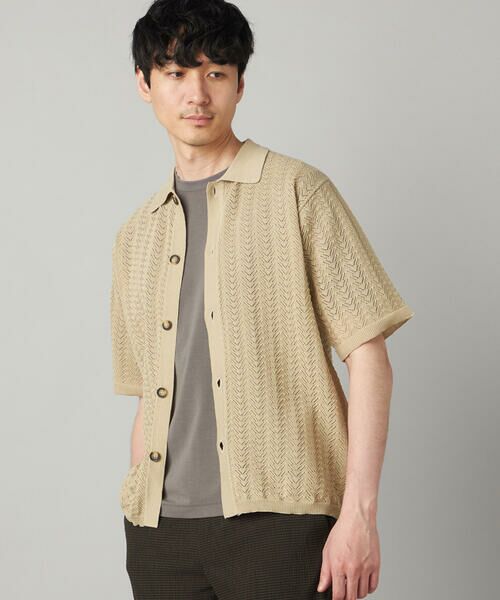 COMME CA MEN / コムサ・メン ニット・セーター | メッシュ半袖 ニットシャツ | 詳細15