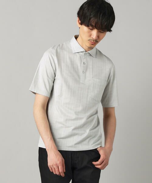 COMME CA MEN / コムサ・メン ポロシャツ | 〔IL PRINCIPE〕ジャージー カッタウェイポロシャツ（ライトグレー）