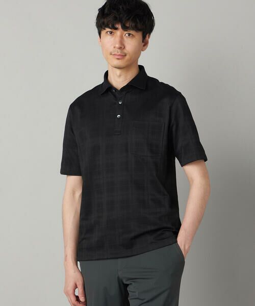 COMME CA MEN / コムサ・メン ポロシャツ | 〔IL PRINCIPE〕ジャージー カッタウェイポロシャツ（ブラックグレー）
