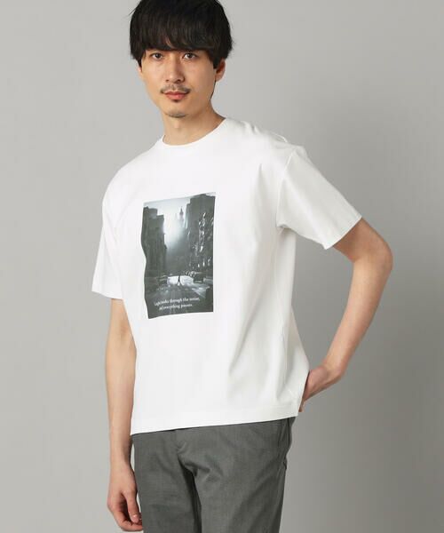 COMME CA MEN / コムサ・メン Tシャツ | フォト Tシャツ（ホワイト）