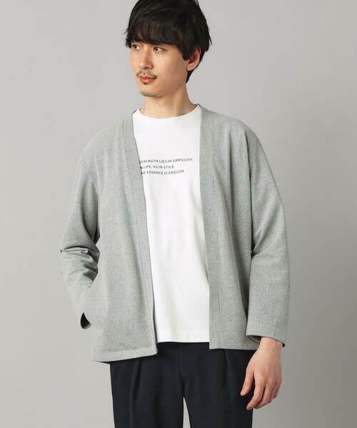COMME CA MEN / コムサ・メン カーディガン・ボレロ | 和紙カノコ ハッピカーデ（ライトグレー）