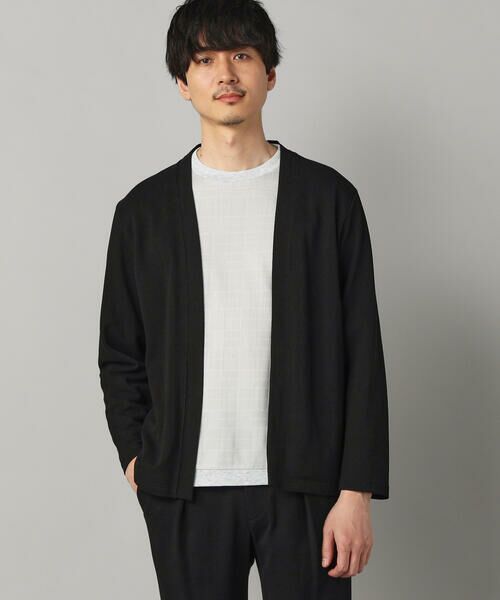 COMME CA MEN / コムサ・メン カーディガン・ボレロ | 和紙カノコ ハッピカーデ（ブラック）