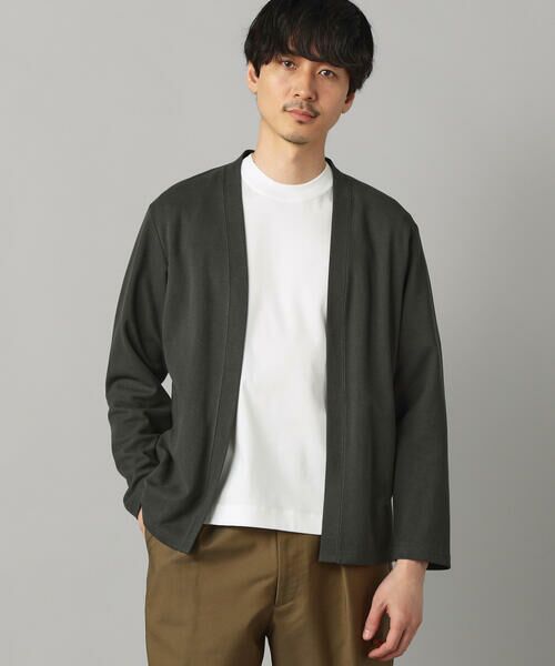 COMME CA MEN / コムサ・メン カーディガン・ボレロ | 和紙カノコ ハッピカーデ（チャコールグレー）