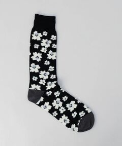 COMME CA MEN / コムサ・メン ソックス | フラワー柄 クルーソックス