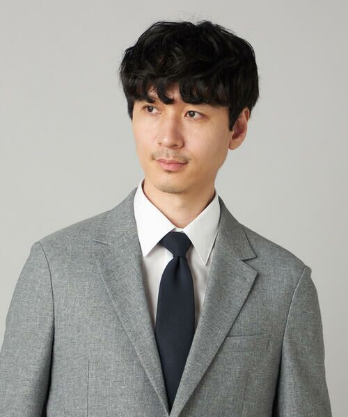 COMME CA MEN / コムサ・メン ネクタイ | カラミ織ウォッシャブル ネクタイ（ネイビー）