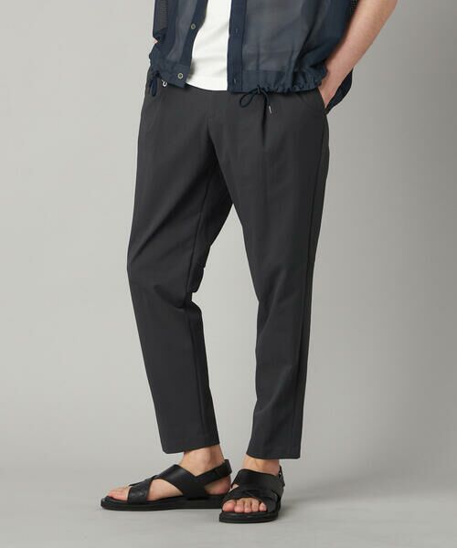 COMME CA MEN / コムサ・メン その他パンツ | ドビーワッフル タックパンツ(チャコールグレー)