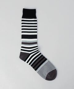 COMME CA MEN / コムサ・メン ソックス | マルチカラーボーダー クルーソックス