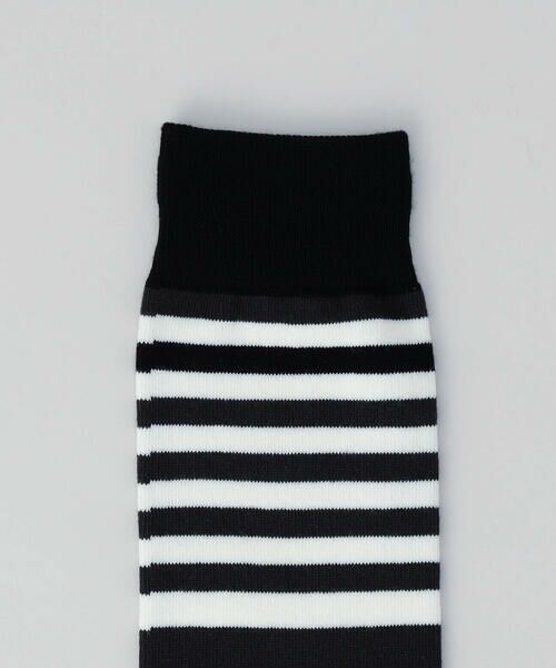 COMME CA MEN / コムサ・メン ソックス | マルチカラーボーダー クルーソックス | 詳細1