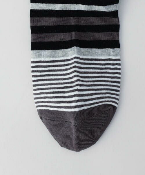 COMME CA MEN / コムサ・メン ソックス | マルチカラーボーダー クルーソックス | 詳細3