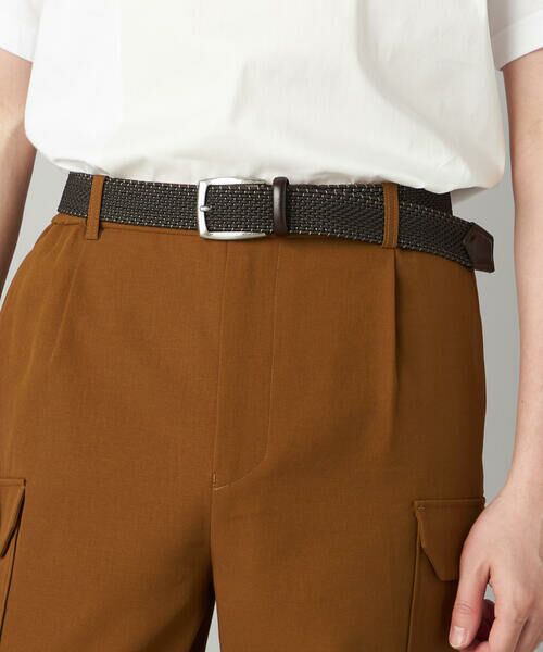 COMME CA MEN / コムサ・メン ベルト・サスペンダー | ストレッチ メッシュベルト（ダークブラウン）