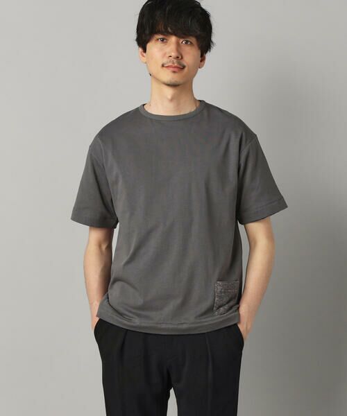 COMME CA MEN / コムサ・メン Tシャツ | 【リバーシブル】 Tシャツ（チャコールグレー）