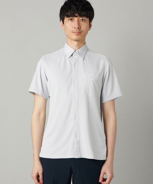 COMME CA MEN / コムサ・メン シャツ・ブラウス | 市松ジャカードジャージー 半袖ドレスシャツ | 詳細10