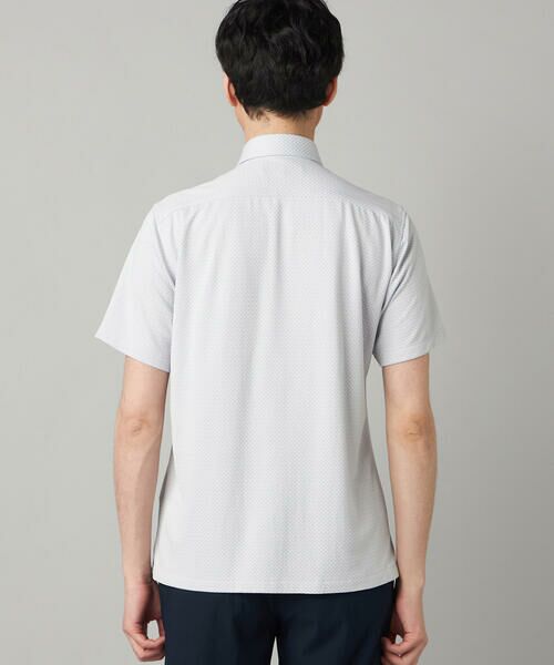 COMME CA MEN / コムサ・メン シャツ・ブラウス | 市松ジャカードジャージー 半袖ドレスシャツ | 詳細12
