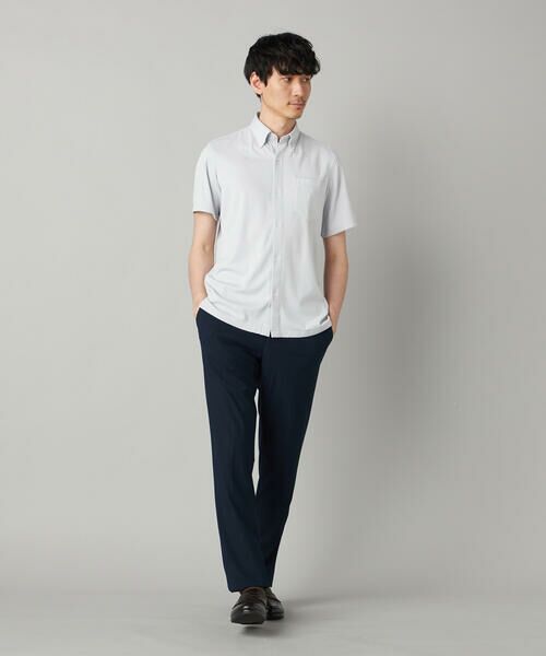 COMME CA MEN / コムサ・メン シャツ・ブラウス | 市松ジャカードジャージー 半袖ドレスシャツ | 詳細2