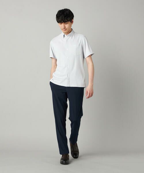 COMME CA MEN / コムサ・メン シャツ・ブラウス | 市松ジャカードジャージー 半袖ドレスシャツ | 詳細3