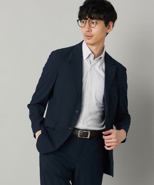 COMME CA MEN / コムサ・メン シャツ・ブラウス | 市松ジャカードジャージー 半袖ドレスシャツ | 詳細8