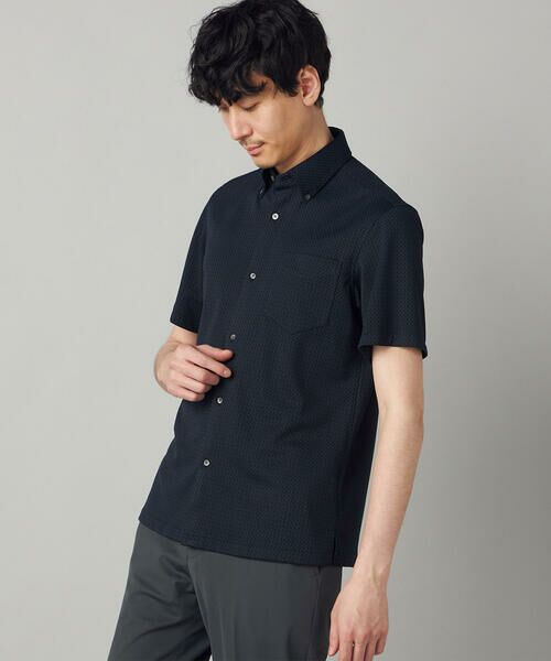 COMME CA MEN / コムサ・メン シャツ・ブラウス | 市松ジャカードジャージー 半袖ドレスシャツ | 詳細22