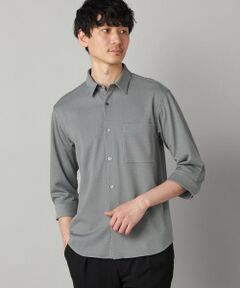 COMME CA MEN / コムサ・メン シャツ・ブラウス | 千鳥ジャージー 七分袖カジュアルシャツ