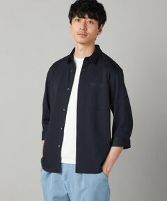 COMME CA MEN / コムサ・メン シャツ・ブラウス | 千鳥ジャージー 七分袖カジュアルシャツ