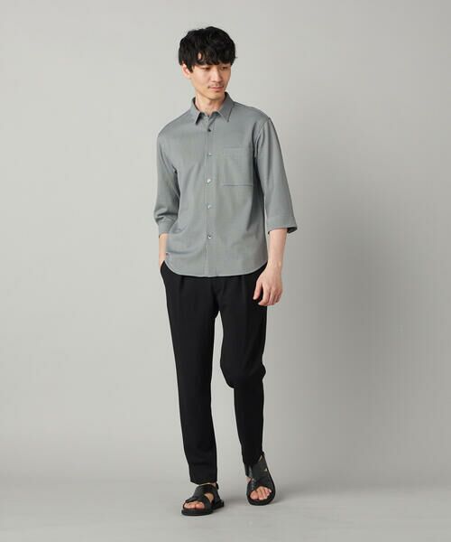 COMME CA MEN / コムサ・メン シャツ・ブラウス | 千鳥ジャージー 七分袖カジュアルシャツ | 詳細2