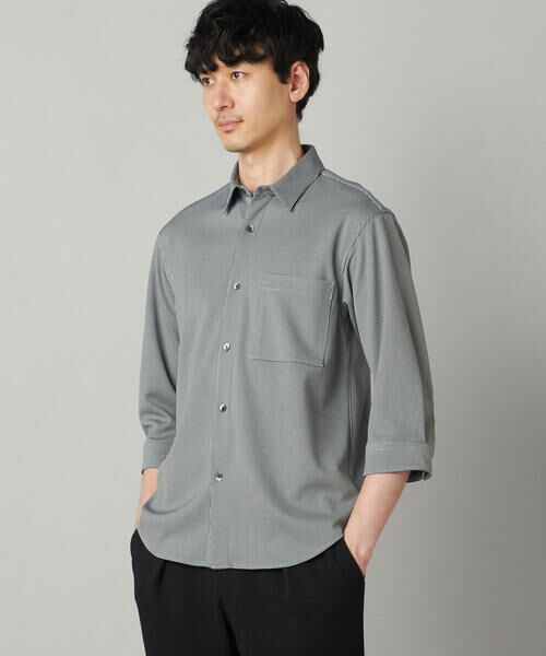 COMME CA MEN / コムサ・メン シャツ・ブラウス | 千鳥ジャージー 七分袖カジュアルシャツ | 詳細5