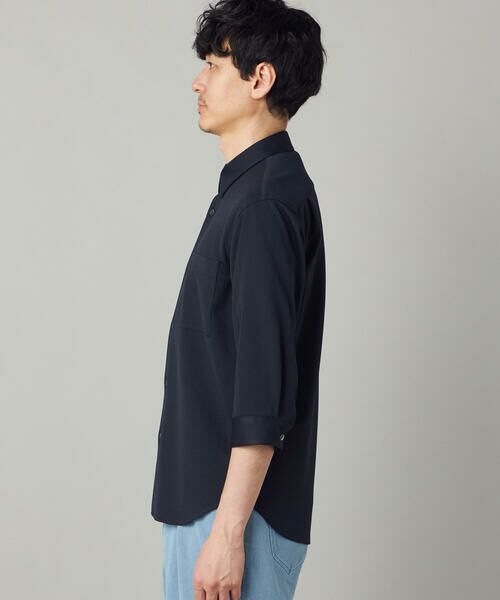 COMME CA MEN / コムサ・メン シャツ・ブラウス | 千鳥ジャージー 七分袖カジュアルシャツ | 詳細11