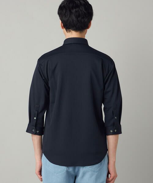 COMME CA MEN / コムサ・メン シャツ・ブラウス | 千鳥ジャージー 七分袖カジュアルシャツ | 詳細12