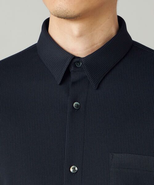 COMME CA MEN / コムサ・メン シャツ・ブラウス | 千鳥ジャージー 七分袖カジュアルシャツ | 詳細13