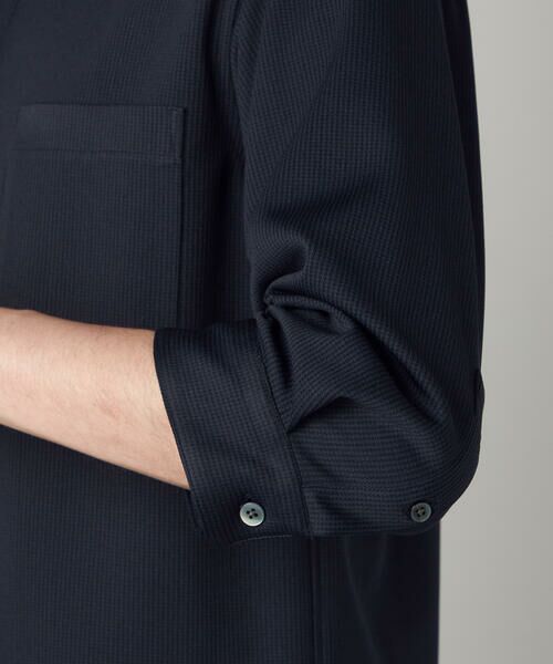 COMME CA MEN / コムサ・メン シャツ・ブラウス | 千鳥ジャージー 七分袖カジュアルシャツ | 詳細15