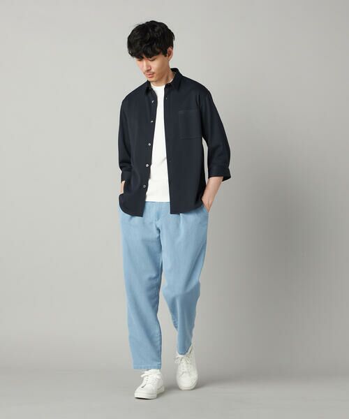 COMME CA MEN / コムサ・メン シャツ・ブラウス | 千鳥ジャージー 七分袖カジュアルシャツ | 詳細8