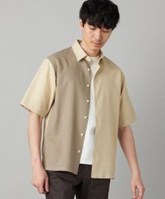 COMME CA MEN / コムサ・メン シャツ・ブラウス | Reflax(R)リネンライク カラーブロッキング 半袖シャツ