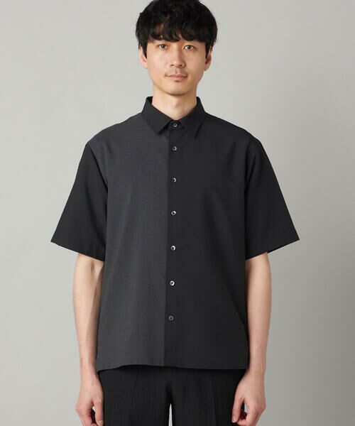 COMME CA MEN / コムサ・メン シャツ・ブラウス | Reflax(R)リネンライク カラーブロッキング 半袖シャツ | 詳細5