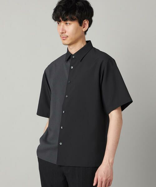 COMME CA MEN / コムサ・メン シャツ・ブラウス | Reflax(R)リネンライク カラーブロッキング 半袖シャツ | 詳細3