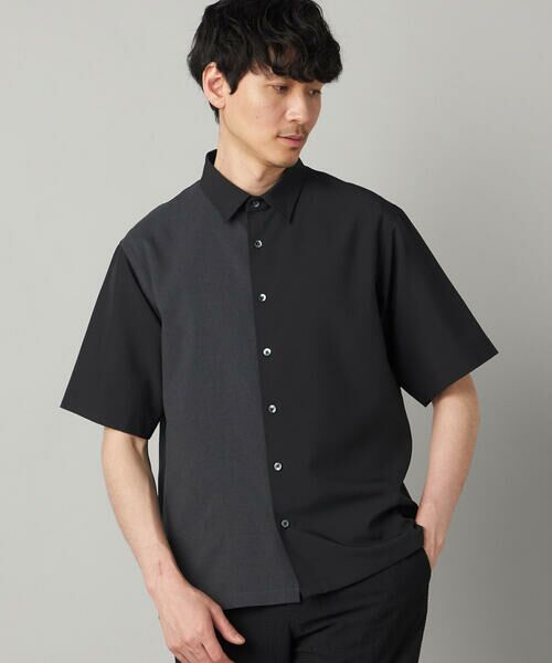 COMME CA MEN / コムサ・メン シャツ・ブラウス | Reflax(R)リネンライク カラーブロッキング 半袖シャツ | 詳細4