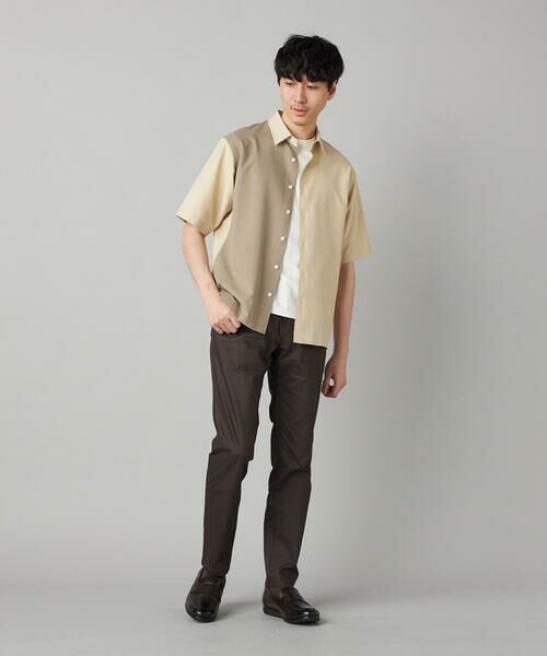COMME CA MEN / コムサ・メン シャツ・ブラウス | Reflax(R)リネンライク カラーブロッキング 半袖シャツ | 詳細13