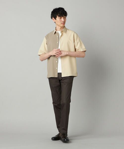 COMME CA MEN / コムサ・メン シャツ・ブラウス | Reflax(R)リネンライク カラーブロッキング 半袖シャツ | 詳細14