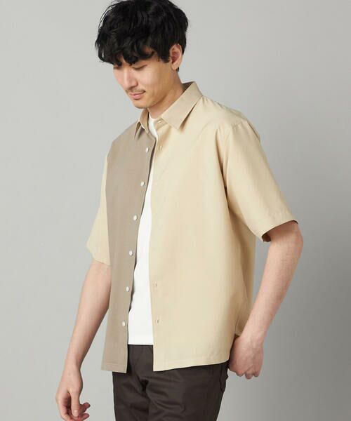 COMME CA MEN / コムサ・メン シャツ・ブラウス | Reflax(R)リネンライク カラーブロッキング 半袖シャツ | 詳細17
