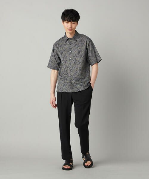 COMME CA MEN / コムサ・メン シャツ・ブラウス | かすれ花柄プリント 半袖シャツ | 詳細1