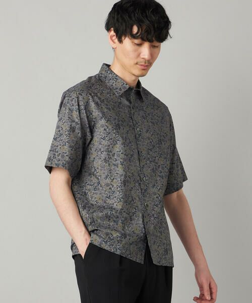 COMME CA MEN / コムサ・メン シャツ・ブラウス | かすれ花柄プリント 半袖シャツ | 詳細4