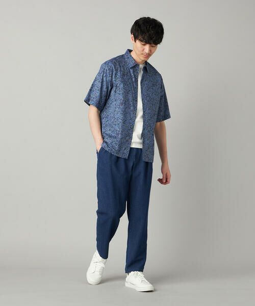 COMME CA MEN / コムサ・メン シャツ・ブラウス | かすれ花柄プリント 半袖シャツ | 詳細7