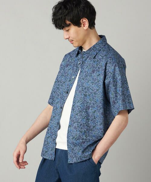 COMME CA MEN / コムサ・メン シャツ・ブラウス | かすれ花柄プリント 半袖シャツ | 詳細9
