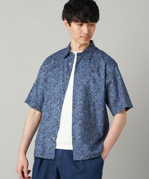 COMME CA MEN / コムサ・メン シャツ・ブラウス | かすれ花柄プリント 半袖シャツ | 詳細10